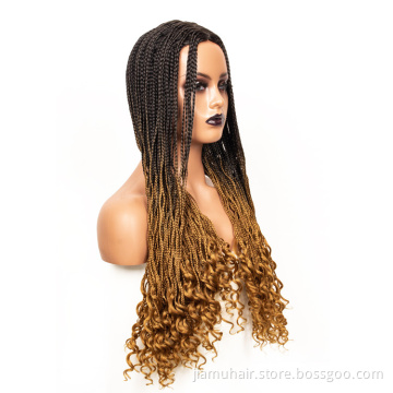 Wave Braids Wigs Synthetic Goddess Box Braided Wigs Crochet Hair Braids for Women